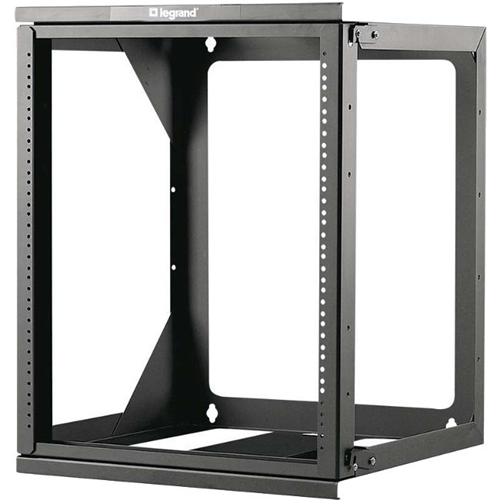 C2G 12U Hinged Wall Mount Open Frame Rack - 18in Deep (TAA Compliant)