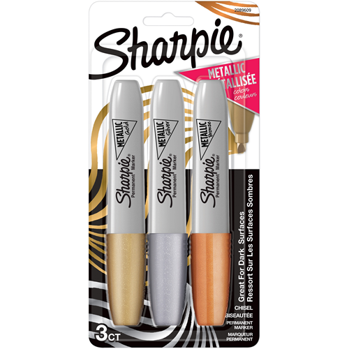 Sharpie Metallic Ink Chisel Tip Permanent Markers