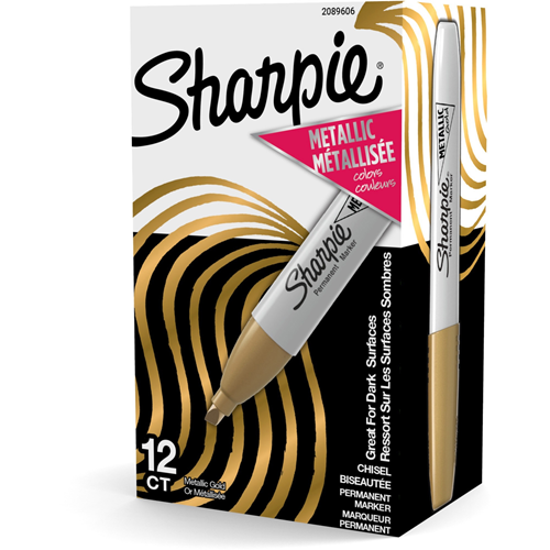 Sharpie Metallic Ink Chisel Tip Permanent Markers