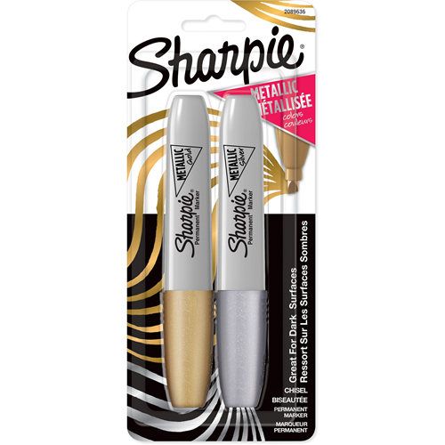 Sharpie Metallic Ink Chisel Tip Permanent Markers