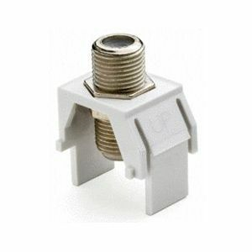 Legrand-On-Q Non-Recessed Nickel F-Connector, Ivory (M20)