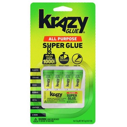 Krazy Glue KG58248SN All Purpose Super Glue 0.5g - 4 Pack