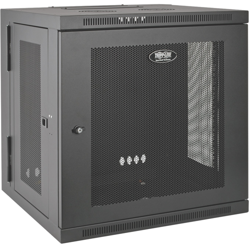 Tripp Lite 10U Wall Mount Rack Enclosure Server Cabinet Hinged w/ Door & Sides