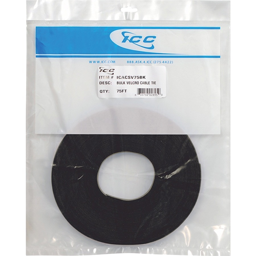 ICC ICACSV75BK Bulk Velcro Cable Tie