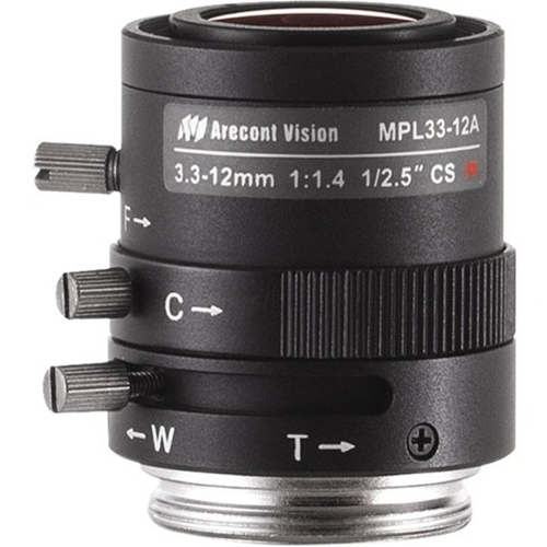 Arecont Vision - 3.30 mm to 12 mm - f/1.4 - Zoom Lens for CS Mount
