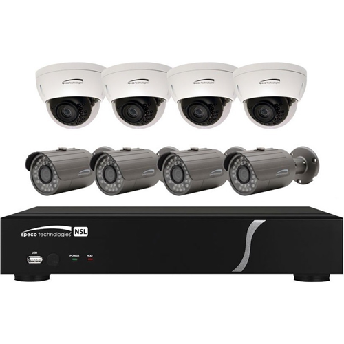 Speco 8 Channel Plug & Play Network Video Recorder and IP Camera Kit