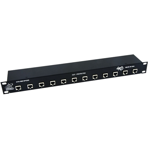 DITEK DTK-RM12POES Rack Mount Shielded Gigabit Ethernet Surge Protection