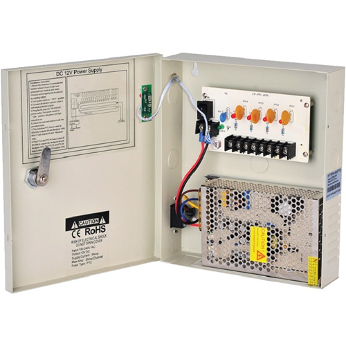 12vdc, 5 Amp, 4 Ch Pwr Dist Bx, Ac100-240v Free V