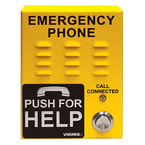 Voip Emergency Phone, Safety Yellow, Surface Mount