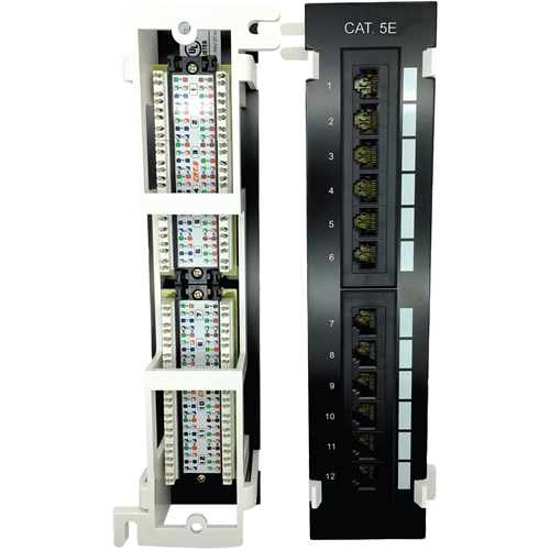 W Box Cat 5e Patch Panel 12 Port Vertical Mount