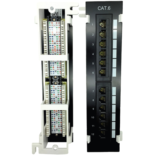 W Box Cat 6 Patch Panel 12 Port Vertical