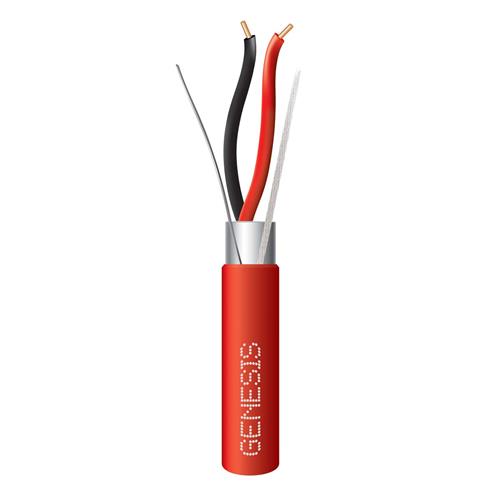 Genesis 44065504  16 AWG 2C Sol Shielded Riser, Red, 500 ft. Pull Box