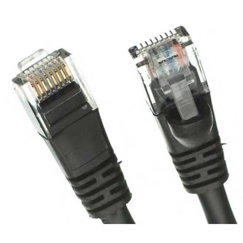 W Box 0E-C5EBK76 7ft. CAT5E Patch Cable, Black - 6 Pack