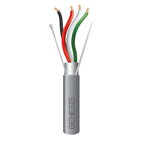 Genesis 22041109  22 AWG 4C Str Shielded Riser, Gray, 1000 ft. Pull Box