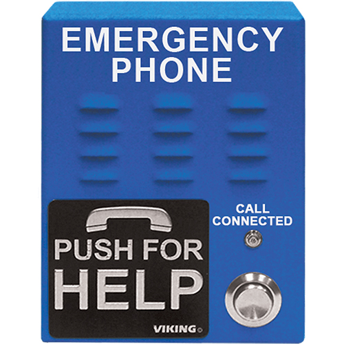 Emergency Phone With Voice Emergency Blue