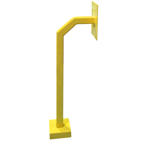 Gooseneck Pedestal Mount For Cars Painted Yellow