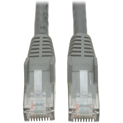 Tripp Lite 2ft Cat6 Gigabit Snagless Molded Patch Cable RJ45 M/M Gray 2'