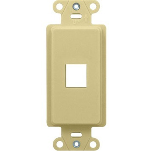 Legrand-On-Q 1-Port Decorator Outlet Strap, Ivory