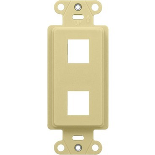 Legrand-On-Q 2-Port Decorator Outlet Strap, Ivory