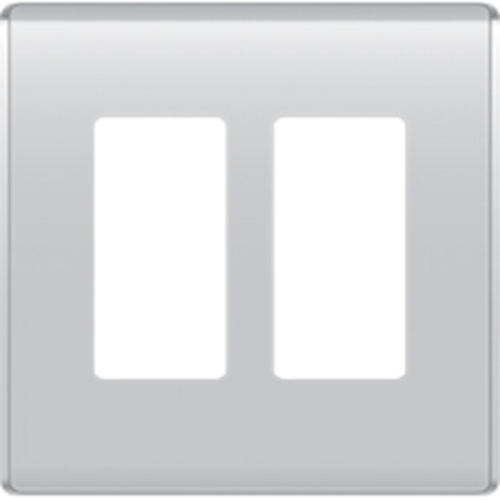 Legrand-On-Q Studio Wall Plate, 2-Gang, Titanium