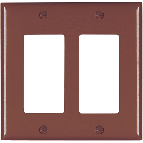 Pass & Seymour Trademaster 2-Gang Decorator Wall Plate, Brown (M20)