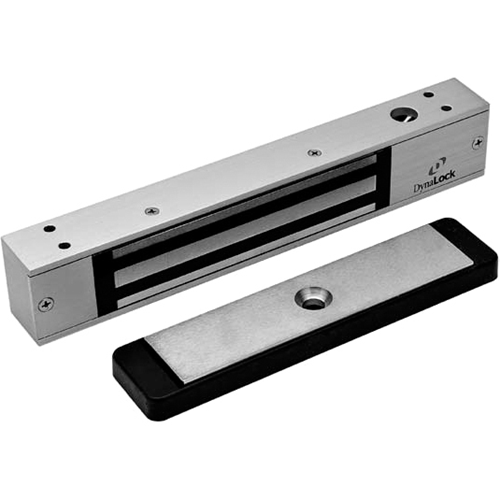 2500 Series 650 LB Mini-Mag Single Electromagnetic Lock for Outswing Door with Door Status Switch, Satin Aluminum