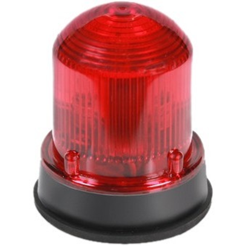 Edwards Signaling 125 Class Flashing Halogen Beacon, Gray Base Red 24V AC 50/60 Hz, 0.770A