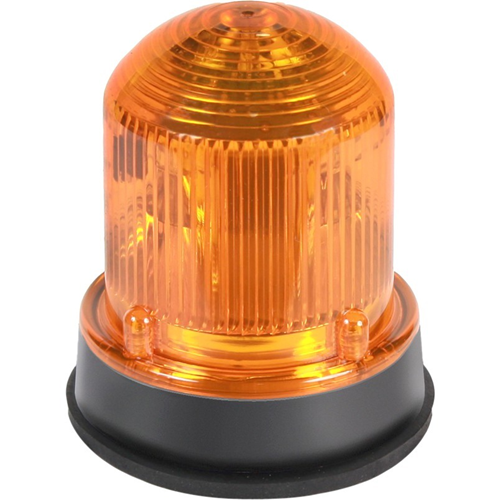 Edwards Signaling 125 Class Steady-On Halogen Beacon, Black Base, Amber, 120V AC 50/60 Hz, 0.200A