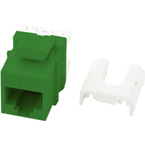 Legrand-On-Q Quick Connect Cat 5e RJ45 T568-A/B Keystone Insert, Green