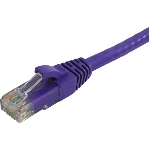 Lynn Electronics 2FT Purple CAT5E Snagless Molded Booted Patch Cord