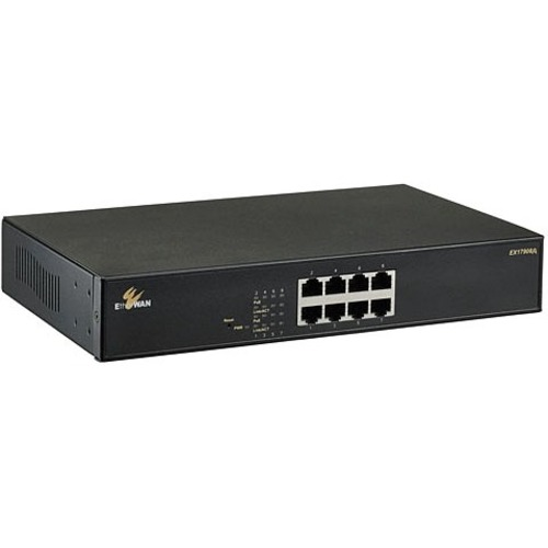 EtherWAN Unmanaged 8-port 10/100/1000BASE-T PoE Ethernet Switch