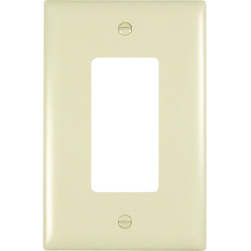 Pass & Seymour Trademaster Jumbo 1-Gang Decorator Wall Plate, Ivory (M20)