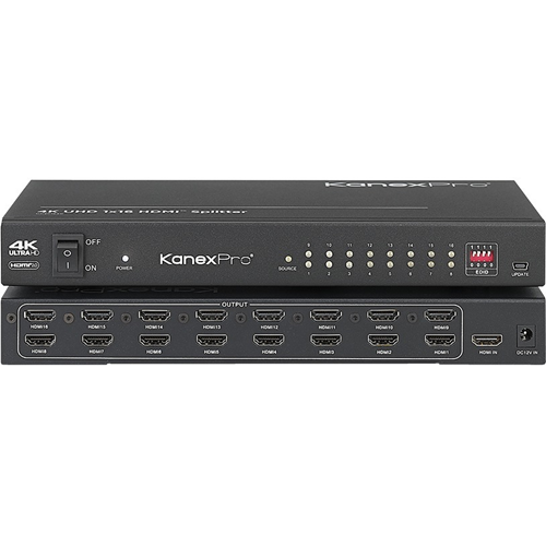 KanexPro 4K UHD 1x16 HDMI Distribution Amplifier w/ HDCP2.2