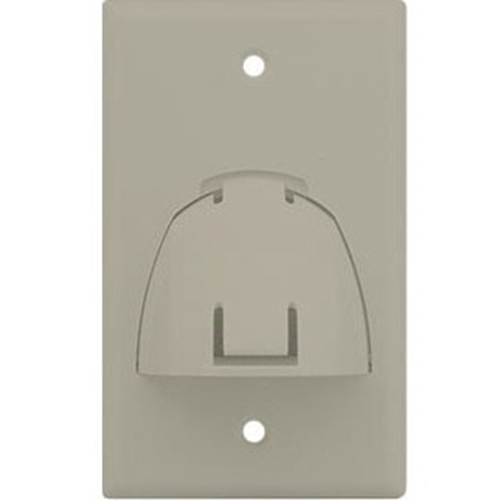 On-Q/Legrand Single Gang Hinged Bullnose Wall Plate, Light Almond