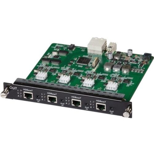 MuxLab HDBaseT 4 channel Output Card, PoE, UHD-4K