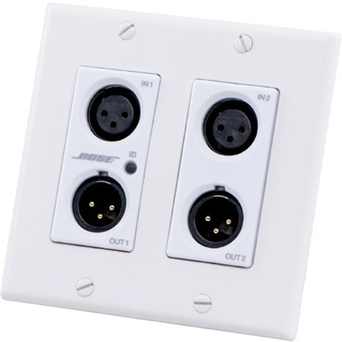 Bose ControlSpace WP22B-D 2-in/2-out Dante Wall Plate