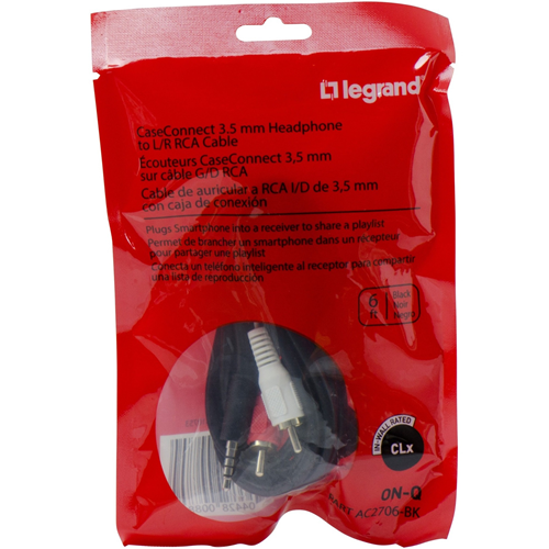 Legrand-On-Q 3.5mm to L/R RCA Audio Cable (6 ft)