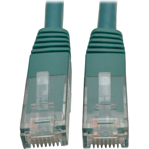 Tripp Lite 7ft Cat6 Gigabit Molded Patch Cable RJ45 M/M 550MHz 24 AWG Green