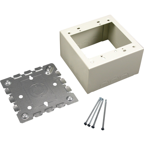 Wiremold 500/700 Series Two-Gang Deep Switch and Receptacle Box Fitting, Ivory