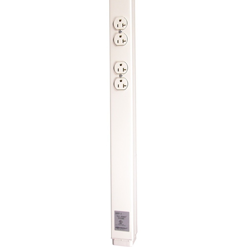 Wiremold 25DTP Series 12' Tele-Power Pole, Ivory