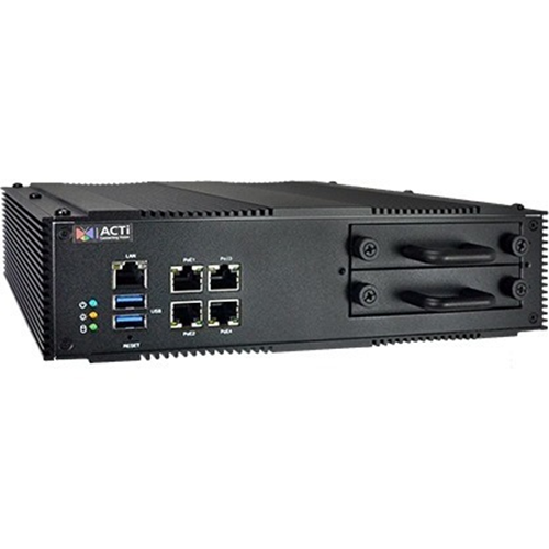 ACTi 4-Channel Transportation Standalone NVR with 4-port PoE Connectors