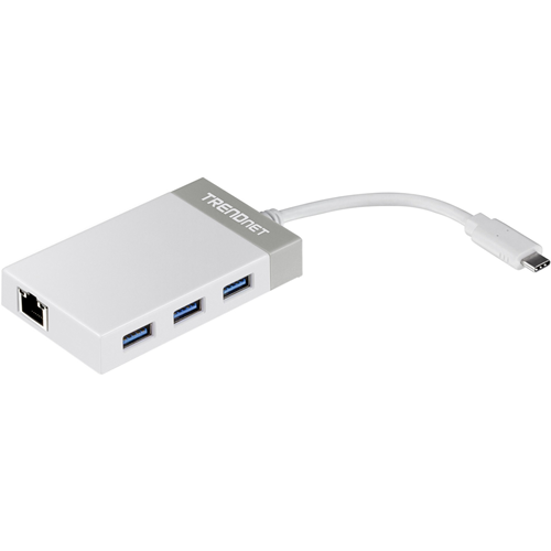 TRENDnet USB-C to Gigabit Ethernet Adapter + USB Hub