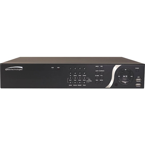 Speco 16 Channel NVR with 16 Built-In PoE+ Ports