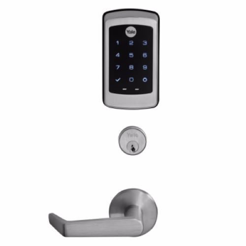 Mortise Lock W/Touchscreen Keypad-Cylinder Overrid