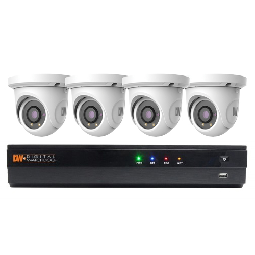 4 Turret Cameras (6k-Mtt4wi28) And 2tb NVR (6k-Vp92t4p)