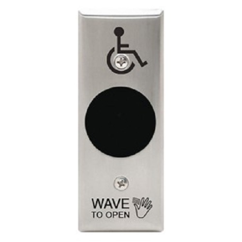 Camden CM-331/42 Wired Touchless switch, Hand Icon, Narrow, Wave to Open Text & Wheelchair Symbol