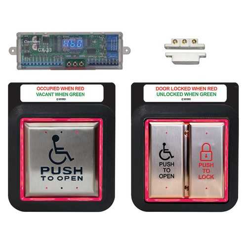 Flush Mount Combo Illuminated Push Plate System