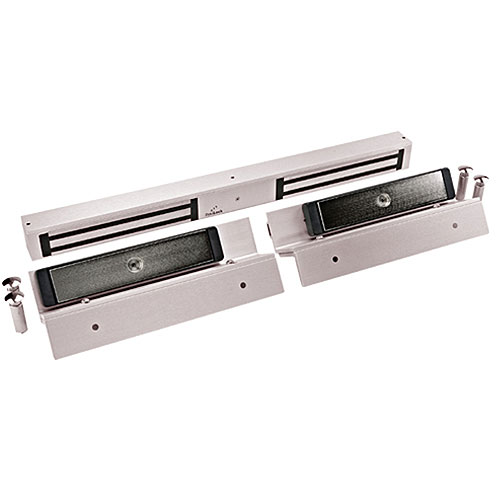 2280 Series Double SlimLine Electromagnetic Lock for Inswing Door With HSM, Satin Aluminum