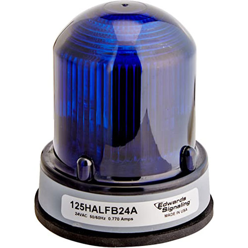 UTC Fire & Security 125 Class Flashing Halogen Beacon, Gray Base Blue