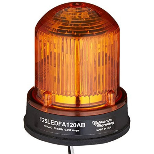 125  LED  Flash Amber  120vac  Black Base